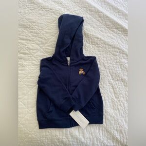 NWT Ralph Lauren Bear Zip Hoodie